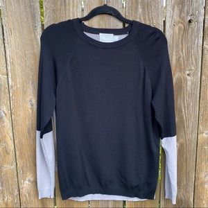 Topman | Men’s Black/Grey Longsleeve Pullover S
